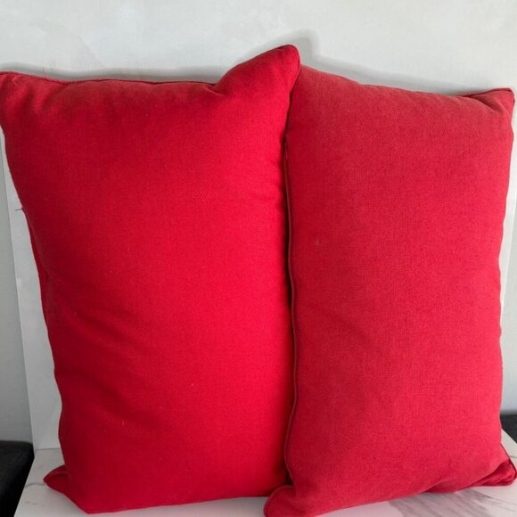 Unbranded Set of 2 Lobster Throw Pillows Red Size 18" x 12" - Picture 8 of 8